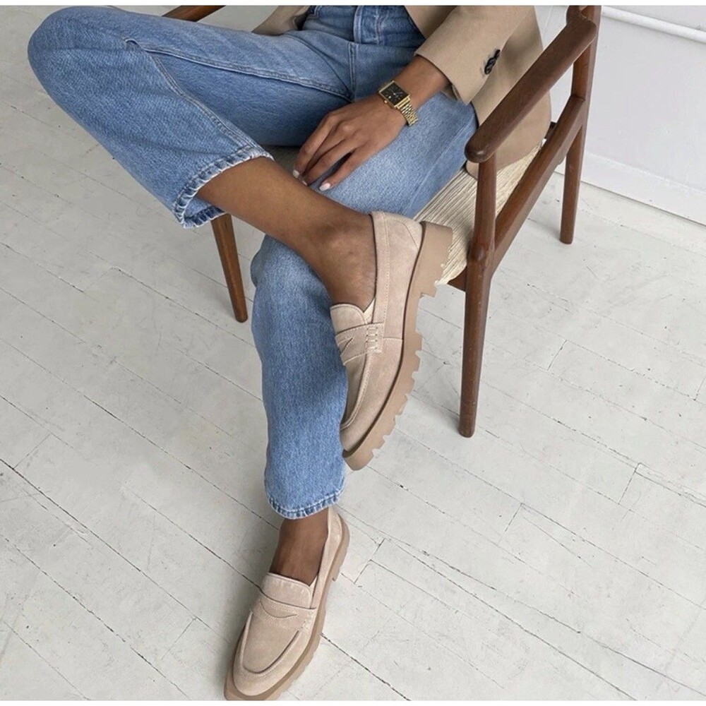 Dolce Vita Elias Lug Loafers Tan Suede Leather Women’s 10 - Picture 10 of 10